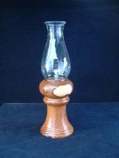 rosewood oil lamp